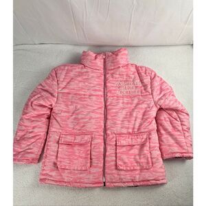 A**HOLES LIVE FOREVER UNISEX PINK CAMO PUFFER JACKET SIZE L